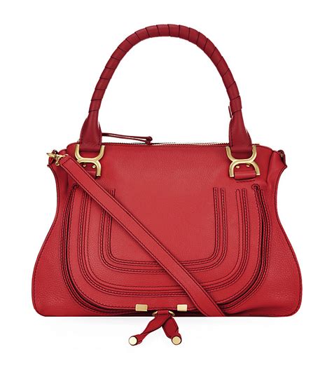 chloe marcie crossbody medium red|chloe marcie medium shoulder bag.